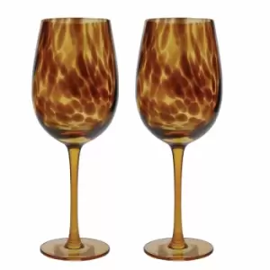 Image of Barcraft Bc Tortoise Shell Wine Glass, 2Pcs