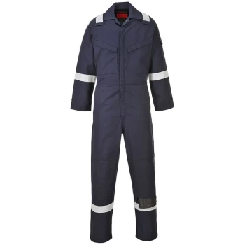 image of Portwest - AF53NAR40 - sz Regular 40 Araflame Gold Coverall - Navy