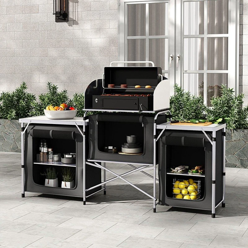 Image of Breeins Camping Camping Kitchen Storage Portable Outdoor Black unisex One size