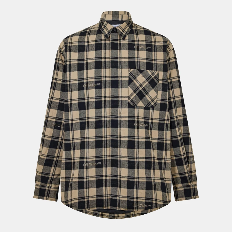 Image of Off White Mens - Overshirt Beige/Black male M