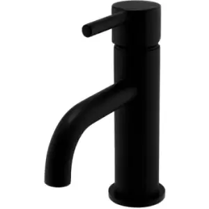 image of Kartell TAP150NR K-Vit Brassware Nero Round Mono Basin Mixer, Matt Black - Matt Black