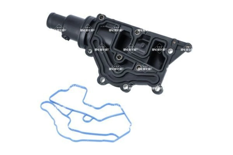 Image of NRF 725337 Engine thermostat EASY FIT Opening Temperature: 83°C, with gaskets/seals, with housing, with sensor Thermostat,coolant (316)
