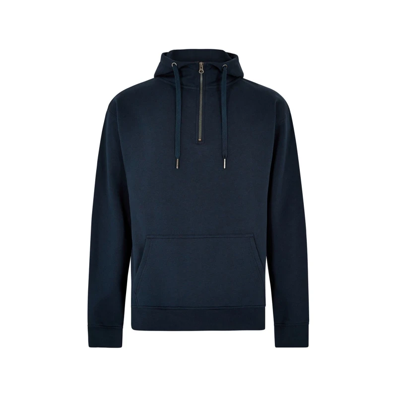 Image of Kustom Kit Mens Quarter Zip Hoodie in Navy Size: XS Navy Male XS