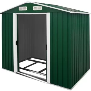 image of Garden Shed Green Metal 8x6ft