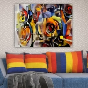 Image of 593985515_70100 Multicolor Decorative Canvas Painting