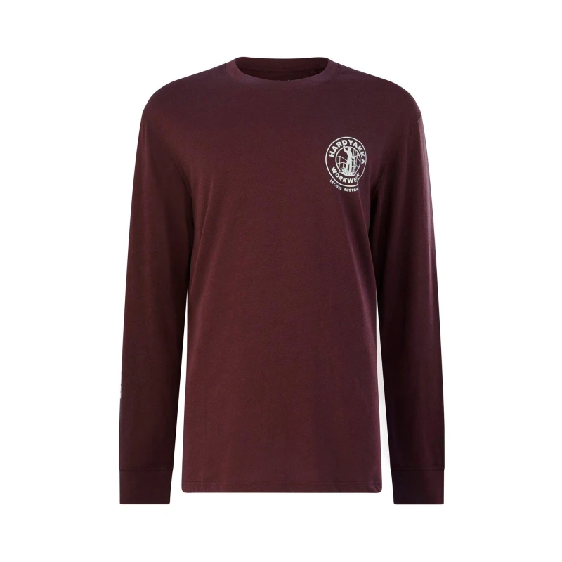 Image of Hard Yakka Heritage Icon Long Sleeve Tee - Red Red 2XL