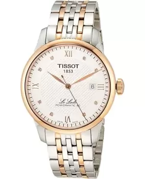 image of Tissot Le Locle Powermatic 80 Silver Diamond Dial Two-Tone Mens Watch T006.407.22.036.00 T006.407.22.036.00