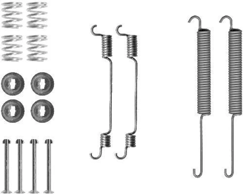 Image of HELLA Brake shoe fitting kit HELLA 8DZ 355 200-641