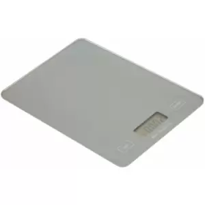 Image of Premier Housewares - 5KG Rectangular Grey Effect Kitchen Scale Digital Cooking / Baking / Food Scale LED With Sensor Buttons Portable w15 x d22 x h2cm