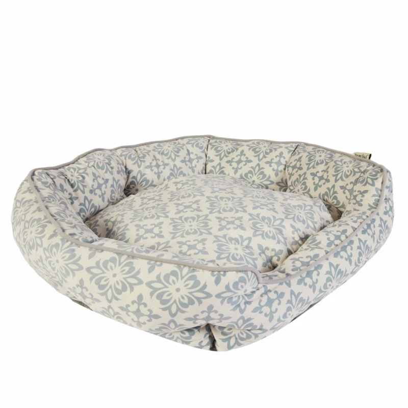 Image of Dream Paws Scalloped Pet Bed Large Grey
