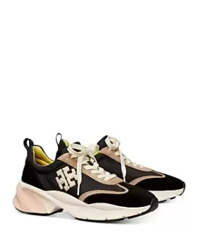 image of Tory Burch Womens Good Luck Trainer Sneakers