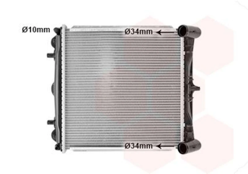 Image of VAN WEZEL Engine radiator VAN WEZEL 74002037