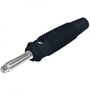 Image of Banana plug Plug straight Pin diameter 4mm Black SKS Hirschma