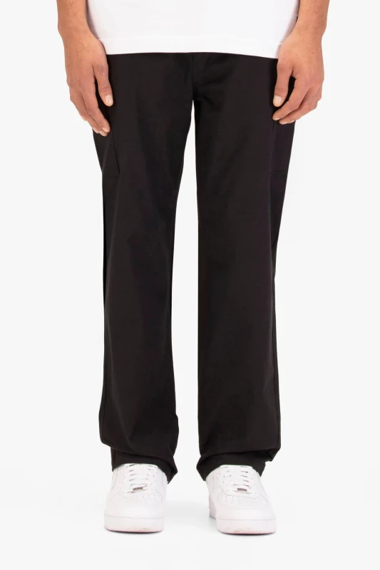 Image of Luke 1977 Mens Relaxed Future Cargo Trousers in Black Size: XL Black Male XL