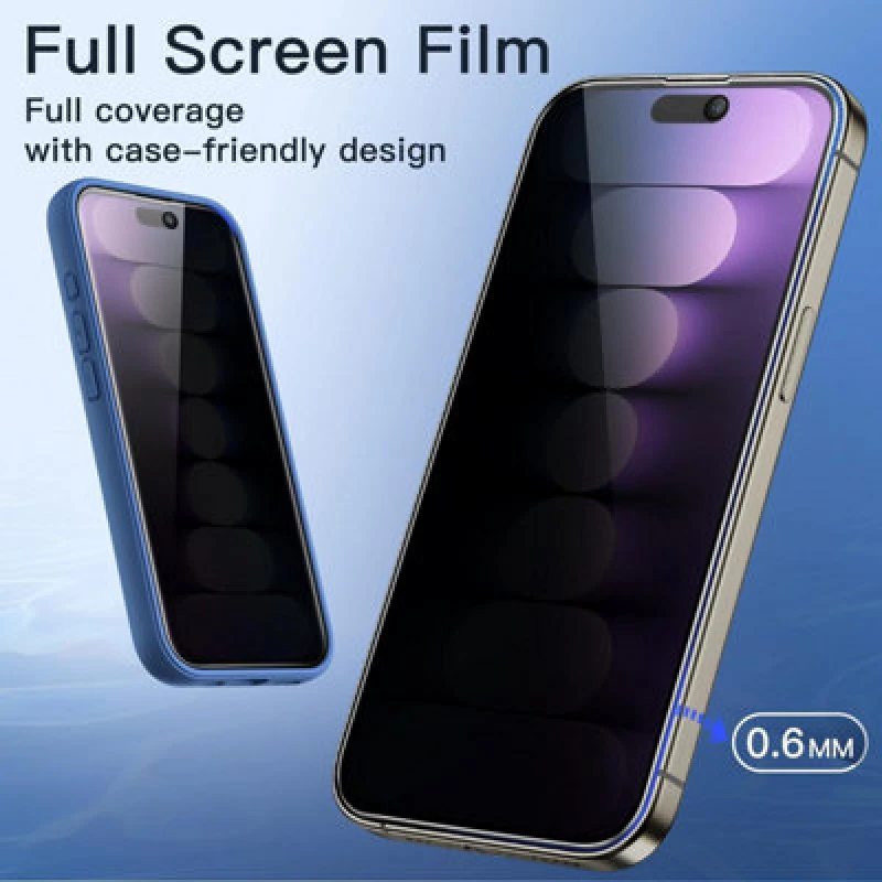 Image of Shatchi 1 x Privacy Full Coverage Screen Protector for iPhone 15 Pro Max 6.7-Inch Natural unisex