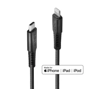 Image of Lindy 3m Reinforced USB Type C to Lightning Cable