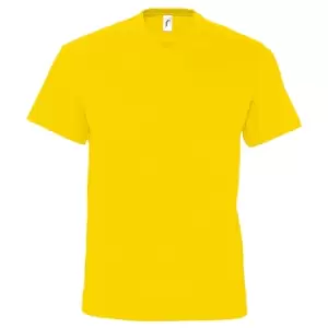 Image of SOLS Mens Victory V Neck Short Sleeve T-Shirt (L) (Gold)