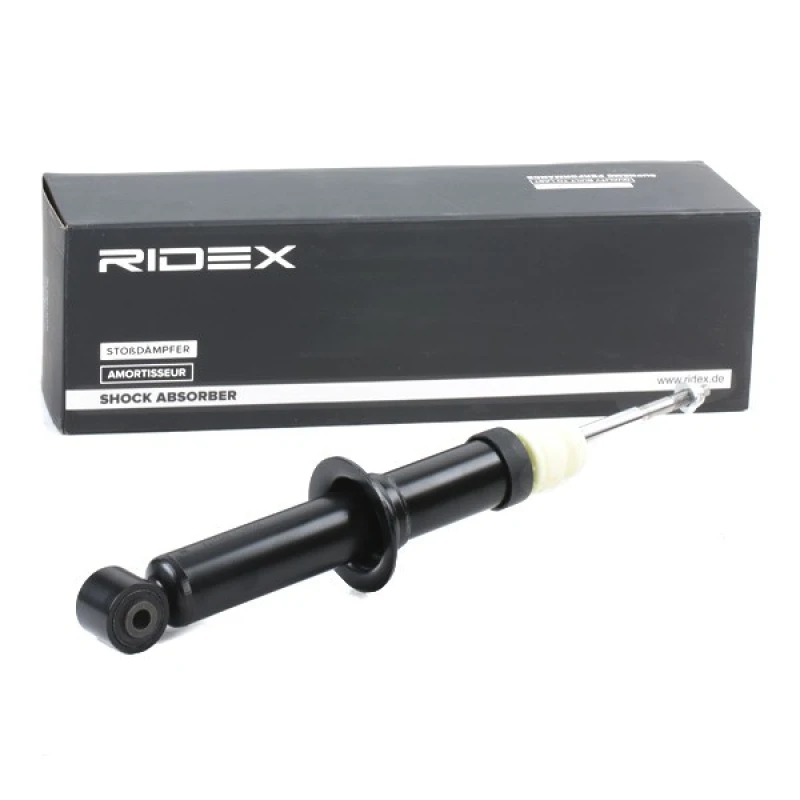Image of RIDEX 854S1099 Shock absorber Rear Axle, Gas Pressure, Monotube, Telescopic Shock Absorber, Bottom eye Shock Absorber (854)
