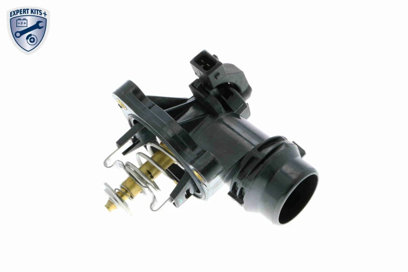 Image of VEMO V20-99-0162 Engine thermostat Opening Temperature: 105°C, with gasket/seal, with housing Thermostat,coolant (316)
