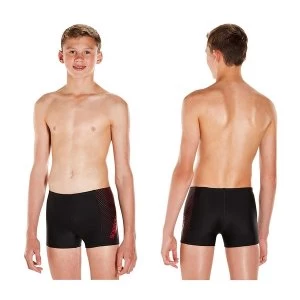 Speedo Gala Logo Panel Aquashorts Black/Red 6 Years