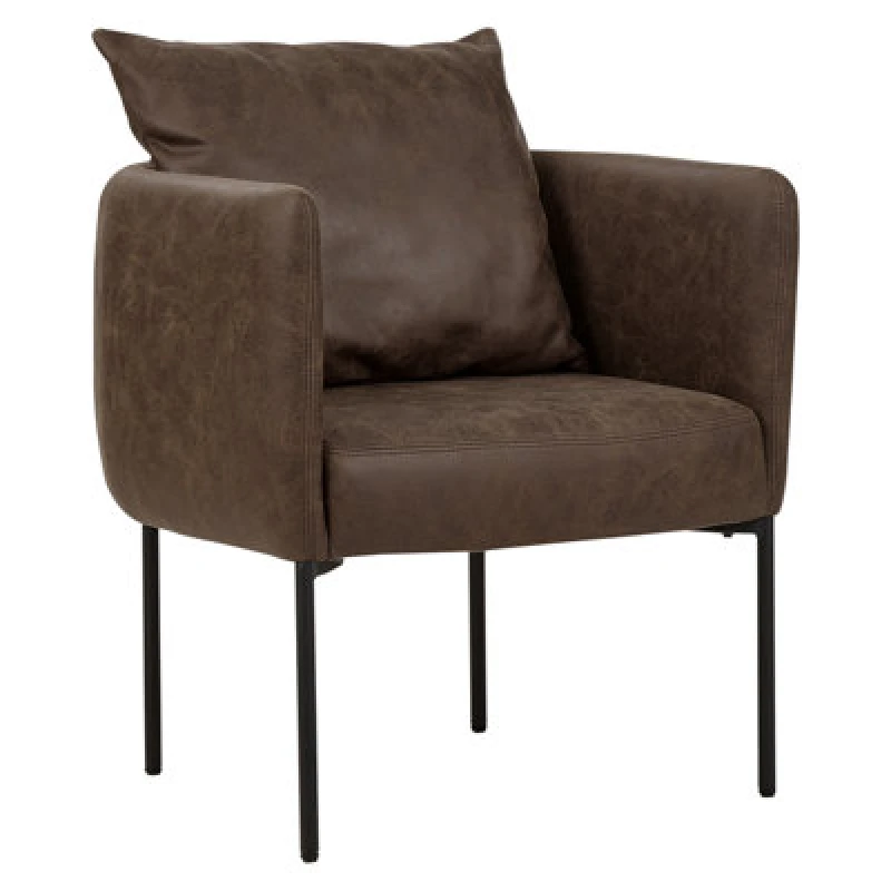 Image of Beliani Armchair Malmos Faux Leather Dark Brown