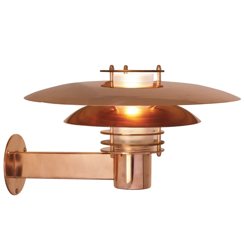 Image of Nordlux Vintage Outdoor Wall Light Brown Copper E27 Coastal/Marine Safe - Mains Powered, IP54 Copper Unisex