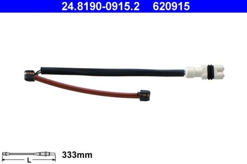 Image of ATE 24.8190-0915.2 Brake Pad Wear Sensor Warning Contact,brake pad wear (407)