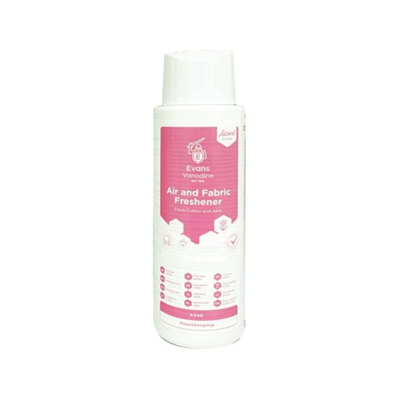 Image of Evans Air and Fabric Freshener Fresh Cotton and Aloe 500ml (8 Pack) A240FEV