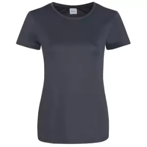 Image of AWDis Just Cool Womens/Ladies Girlie Smooth T-Shirt (XL) (Charcoal)
