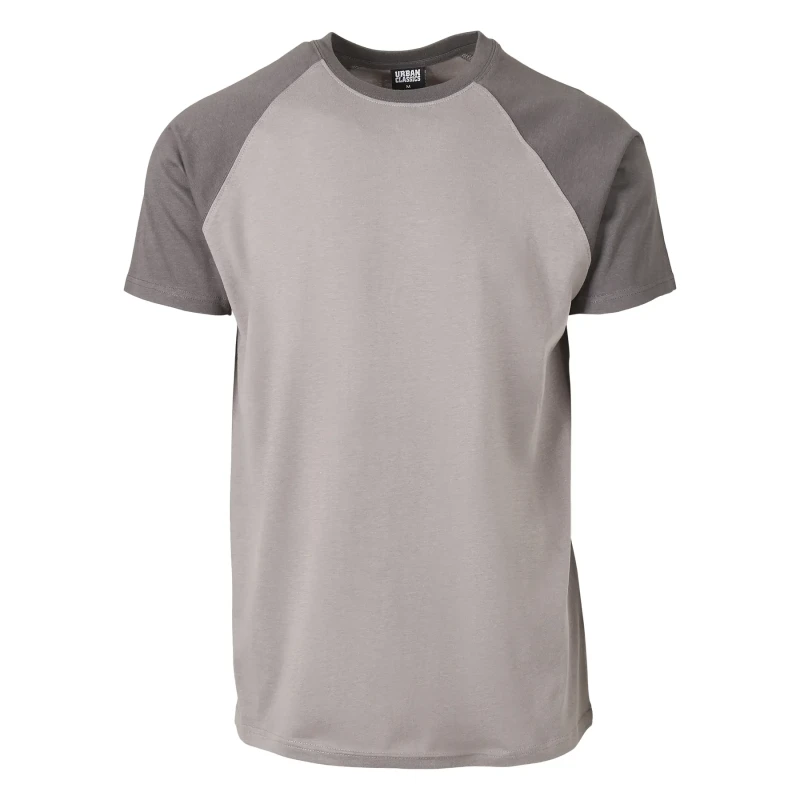 Image of Urban Classics T-Shirt Urban Classics raglan contrast Gris Male M