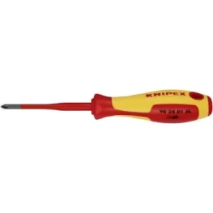 image of Knipex Phillips 98 24 01 SL VDE Pillips screwdriver PH 1 Blade length: 80 mm