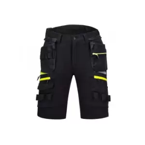 image of Portwest Mens Detachable Holster Pocket Shorts (30R) (Black)