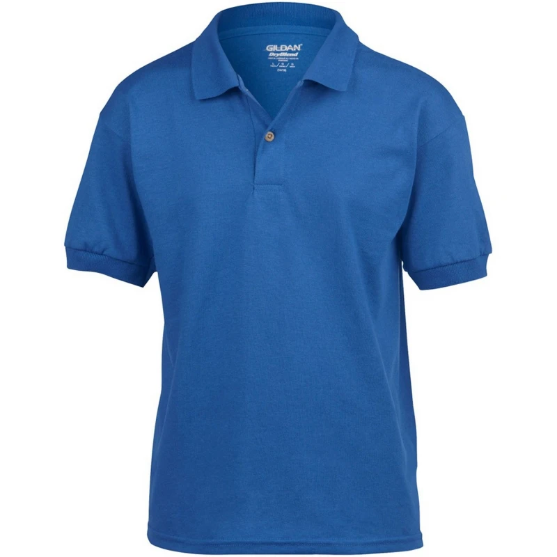 Image of Gildan DryBlend Jersey Polo Shirt Pack of 2 in Royal Size: Small Royal Unisex S