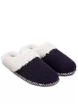 Image of TOTES Swept Back Bobble Mule - Navy, Size 6, Women