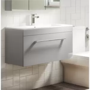 Image of 800mm Grey Wall Mounted Vanity Unit and Basin - Ashford