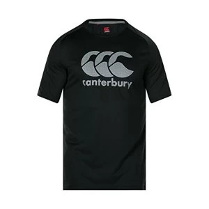 Image of Canterbury Mens Vapodri Large Logo Training T-Shirt, Black, 2XL