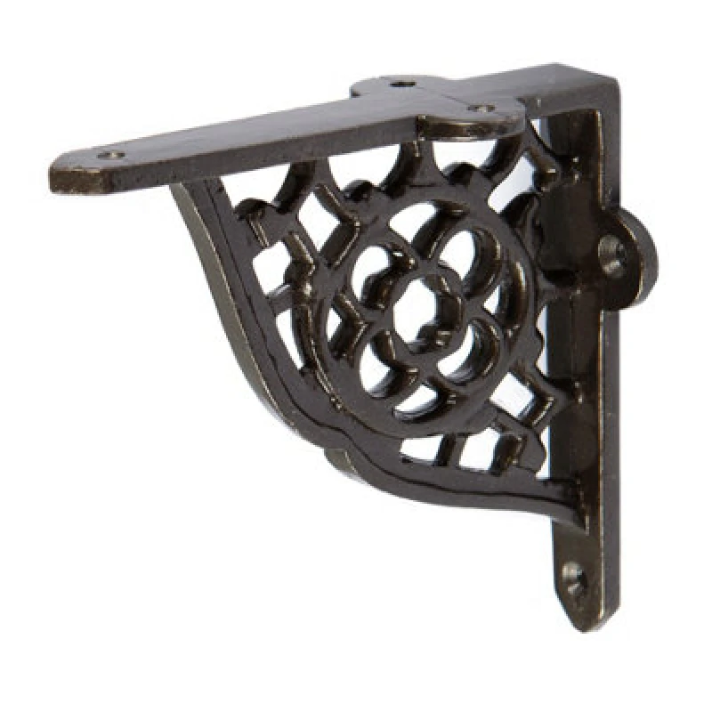 Image of Hammer and Tongs Hammer & Tongs Honeycomb Iron Shelf Bracket - D100mm - Raw