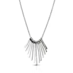 image of Aiyana Neith Silver Graduated Bar Fan Necklace