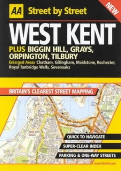 Image of Aa Street by Street Kent West Paperback