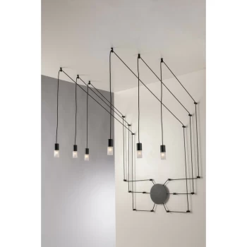 Image of Fan Europe Lighting - Fan Europe SPIDER 6 Light Pendant Ceiling Light Anthracite 500cm