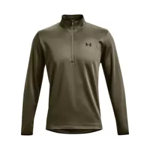 Image of Under Armour 2022 Mens Armour Fleece 1/2 ZIP Tent Green L