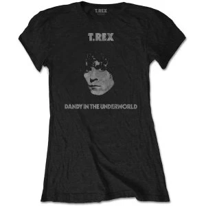 Image of T-Rex - Dandy Womens Large T-Shirt - Black
