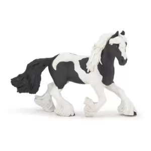 image of PAPO Horse and Ponies Cob Toy Figure, Three Years or Above, White/Black (51550)