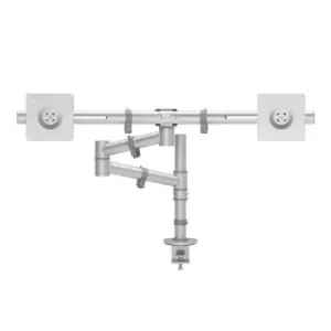 image of Dataflex VIEWGO monitor arm, double arm for 2 monitors, silver