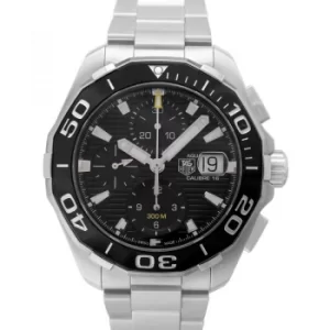 Image of Aquaracer Calibre 16 Automatic Chronograph Black Dial Mens Watch