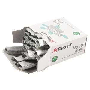 image of Rexel No. 10 Metal Staples 5mm Pack of 5000 06005