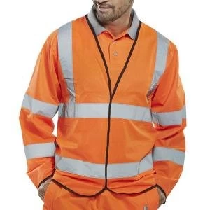 Image of B Seen High Visibility Long Sleeve Jerkin 2XL Orange Ref PKJENGORXXL