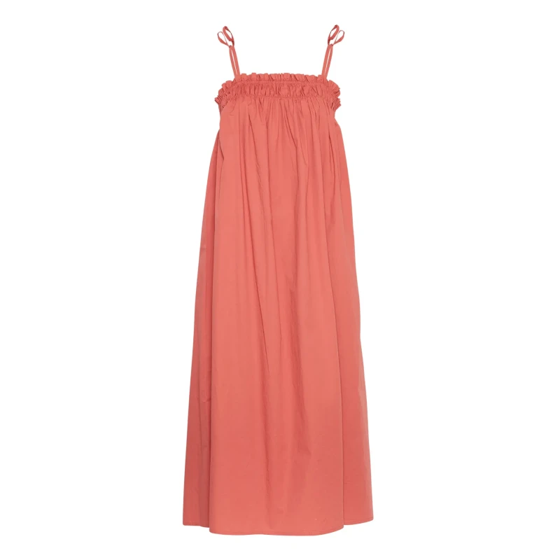 Image of moss copenhagen Sleeveless dress For Her Moss Copenhagen Lynella Cenilla Orange Female M