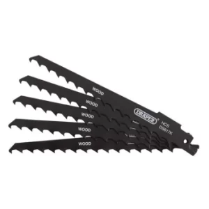 Image of Draper Reciprocating Saw Blades for Wood and Plastic Cutting, 150mm, 3tpi (Pack of 5)