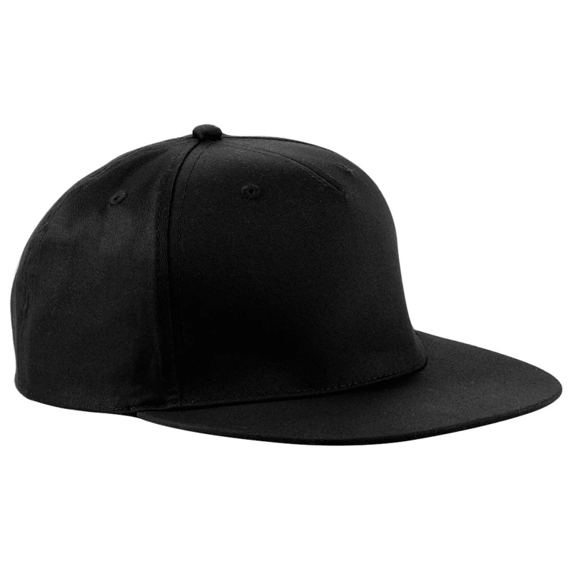 Image of Beechfield Mens 5 Panel Retro Rapper Cap Pack of 2 in Black Male One Size